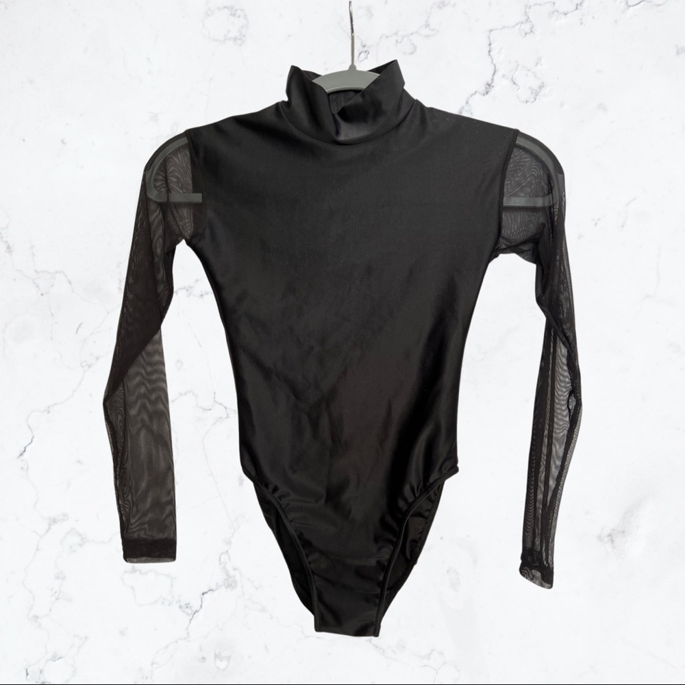 Custom Black European Leotard fits like XS
